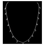 Moon and Star Necklace
