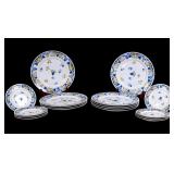 Limoges "Fiesta" Pattern Dinner and Bread Plates