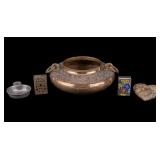 British Pewter Tastevin, Match Safes, Asian Vessel