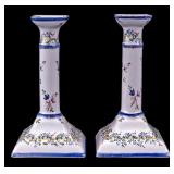 Vintage Hand-Painted Portuguese Candlesticks