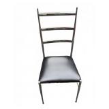 Italian Chrome Ladder Back Chair attr to G. Ponti