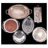 Vintage Silver-Plated Serving Plates & More (6pcs)