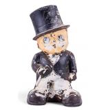 Antique Tuxedo Boy with Cane Cast Iron Doorstop
