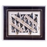 Large Elaine Rose Framed Mixed Media
