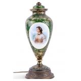 Bohemian Moser Glass Table Lamp