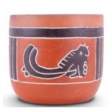 Vintage Mexican Folk Art Terracotta Planter