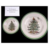 Vintage Spode Christmas Tree Plates and Bowls