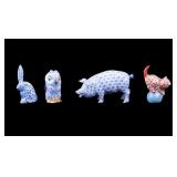 4 Herend Hungary Porcelain Animal Figures