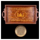 Indian Taj Mahal Serving Tray, Pedestal Dish