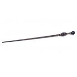 Gaboon Ebony Figural Inlaid Cane 37.5"H