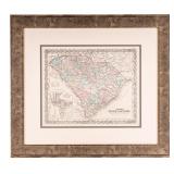 19th C Colton Map of South Carolina