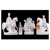 19th C English Staffordshire Flatback Figures (4)