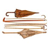20th C Carnival Canes & Parasols (8pcs)