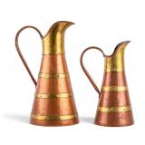 Vintage Copper and Brass Pitchers