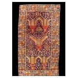 Semi Antique Handmade Kurdish Area Rug