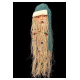 Handmade Folk Art Santa Hanging