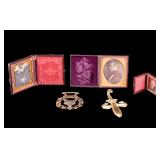 19th C Union Cases & Brass Accessories