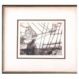William H. Drury Etching "The Sword Fisher" Ltd Ed