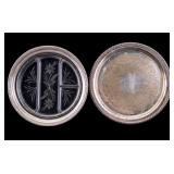 Sterling Silver and Etched Glass Tray, SP Tray
