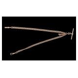 9K Gold Antique Double Albert Watch Chain