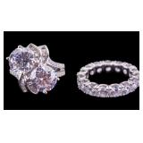 Sterling and C.Z. Fashion Rings