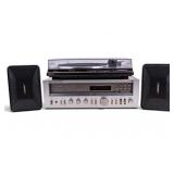 Vintage Stereo System, Turntable, Speakers