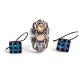 Moonstone, Sterling and Opal Jewelry