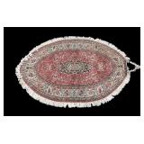 Hand-Knotted Persian Oval Area Rug