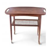 MCM Danish Teak Rolling Bar Cart