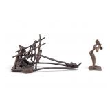 African Benin Bronze Miniature Figurines