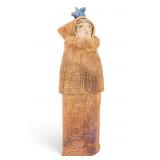 MCM/Brutalist St. Francis of Assisi w/ Bird Sculpt