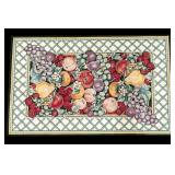 Hand-Hooked Rug w/ Fruit Motif
