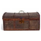 19th C Continental Leather Document Box