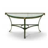 Wrought Iron Demilune Console Table
