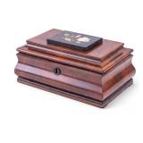 Antique Inlaid Wood Jewelry Box