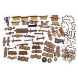 Antique Hinges and Ornate Drawer Pulls