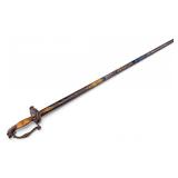 Decorative Eagle-Head Sword with Etched Blade