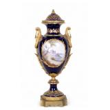 Revolving Palace Size Sevres Vase Signed L. Pater