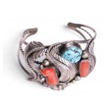 Sterling Silver Native American Cuff Bracelet