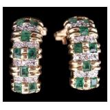14K Yellow Gold Huggie-Style Hoop Earrings