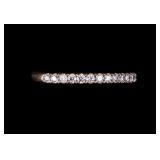 14k Yellow Gold Pave-Set Half Eternity Band