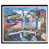 Signed Oil on Canvas of Cityscape