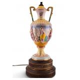 Vintage Italian Figural Porcelain Table Lamp