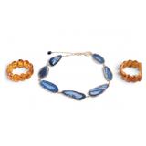 Geode Necklace and Bracelets
