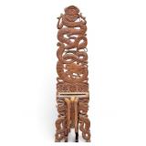 Anglo-Chinese Carved "Spinning" Type Hall Chair
