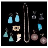 Turquoise Jewelry and Pearls