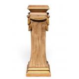 Neoclassical-Style Wooden Column Pedestal Stand