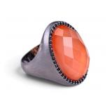 18k Gold Roberto Coin Orange Cabochon Ring