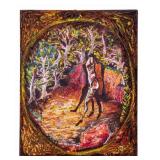 Abstract Figurative Mixed Media on Canvas