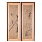 Pair, Antique Chinese Paintings ~4.5